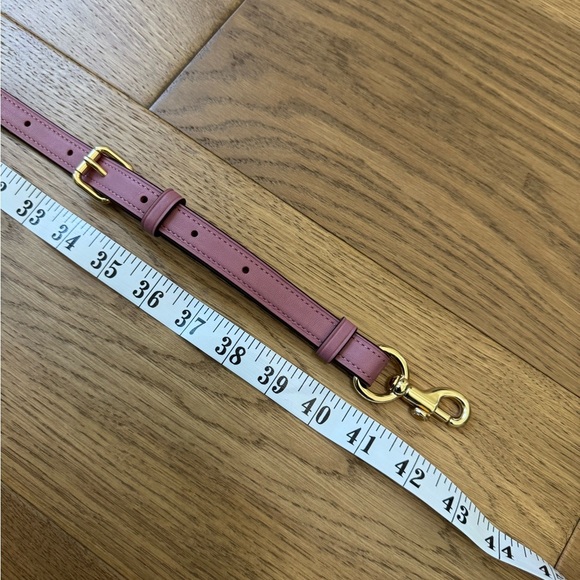 Coach Purse Shoulder Strap - Mauve Leather / Brushed Gold Hardware - Like New - Picture 2 of 10